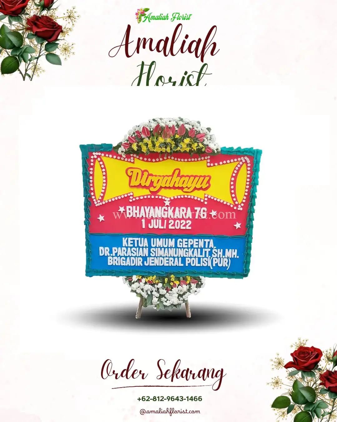 Papan Bunga HUT Ulang Tahun Ngasem